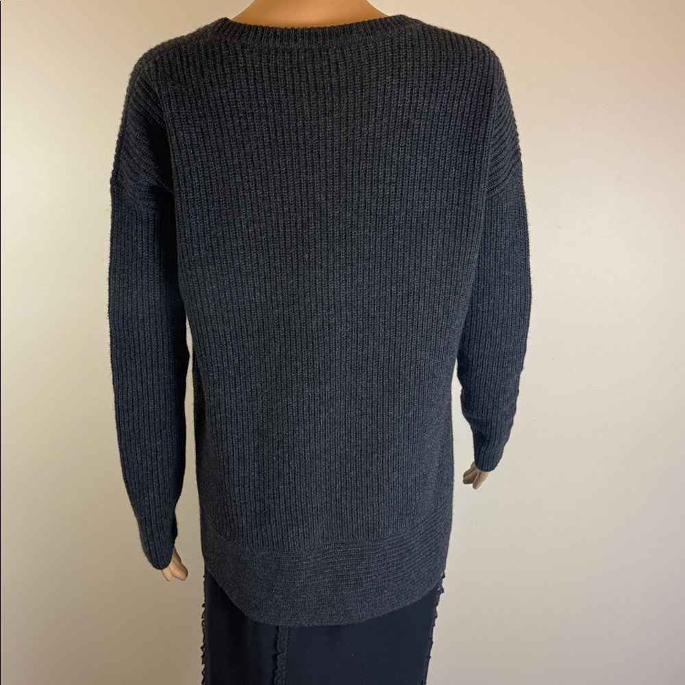 Vince Cashmere Grey Blue Ribbed Cashmere Sweater NWT - Picture 4 of 6
